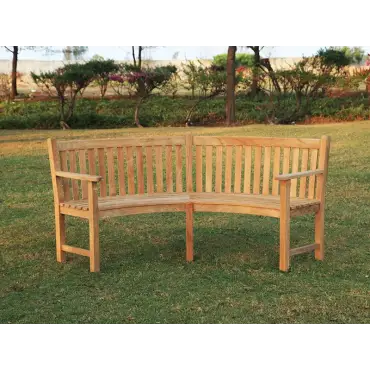 Contour Curved Bench With Arms