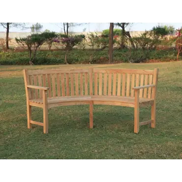 Contour Curved Bench With Arms