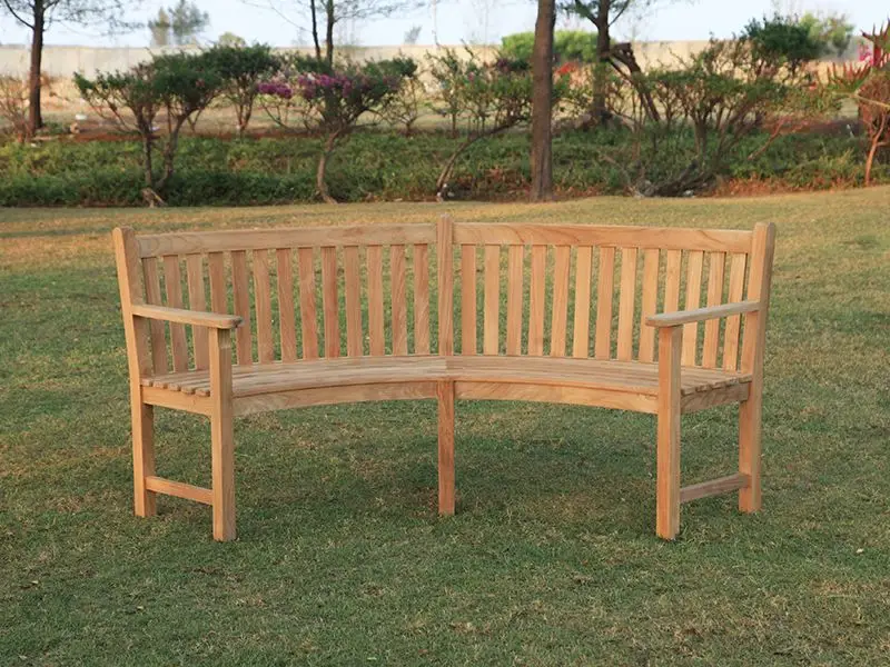 Contour Curved Bench With Arms