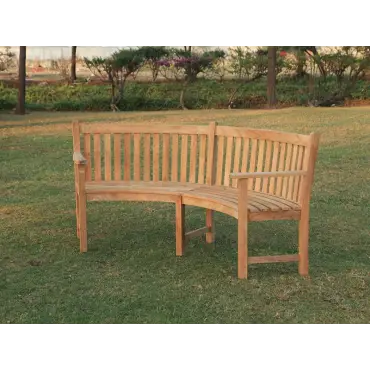 Contour Curved Bench With Arms