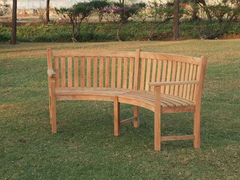 Contour Curved Bench With Arms