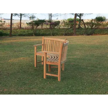 Contour Curved Bench With Arms