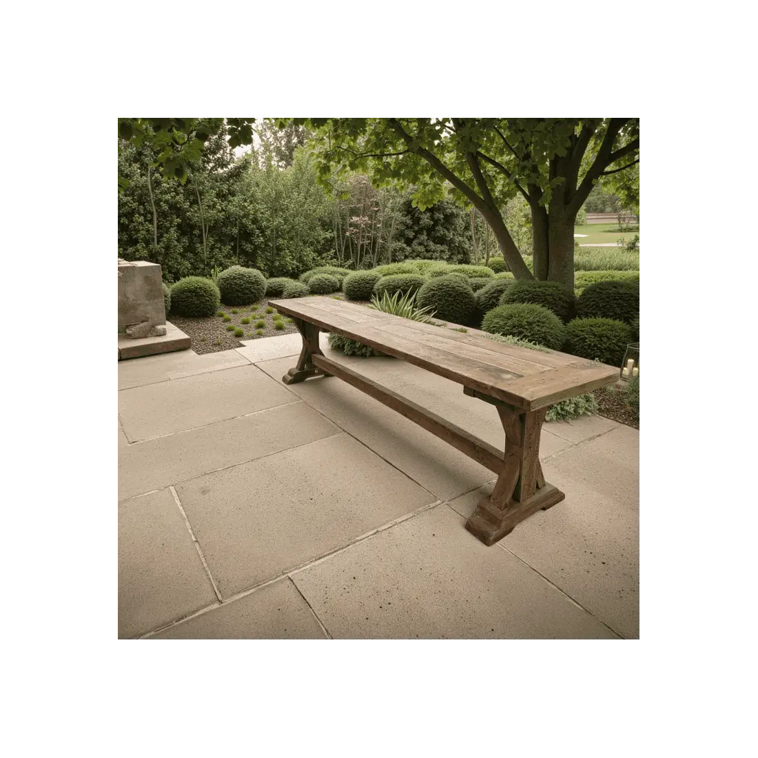 Valencia reclaimed teak Backless Bench outdoor garden furniture