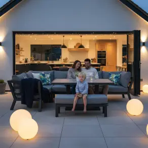 Emerson L-Shaped Corner Aluminium Lounge Dining Set with Bench - Left Handed Adjustable Rising Table