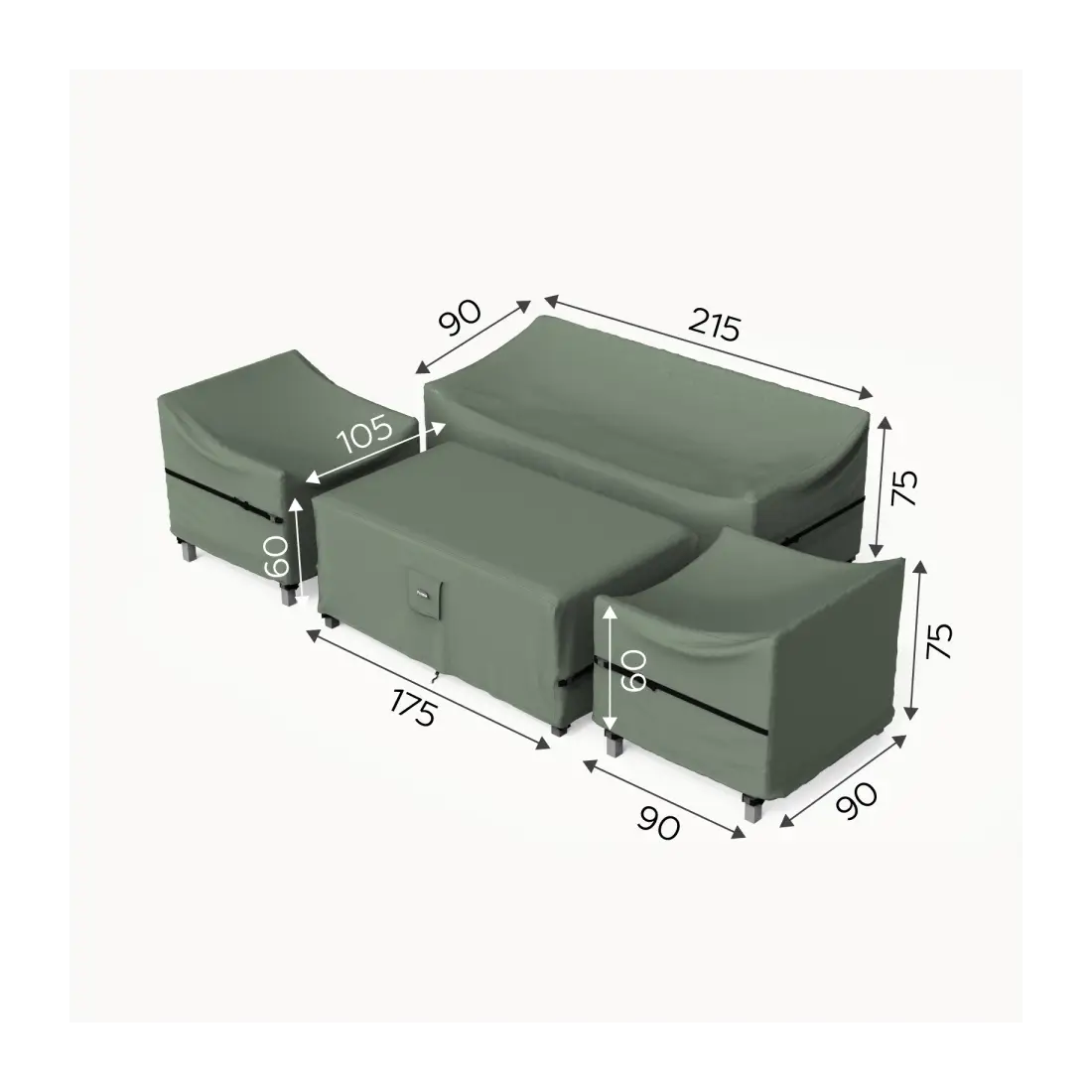 Protex Furniture Cover Pack for Talia Grande 3 Seater Sofa Lounge Dining Set Protex Furniture Cover Pack for Talia Grande 3 Seater Sofa Lounge Dining Set