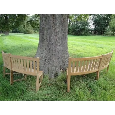 Contour teak bench FSC Certified