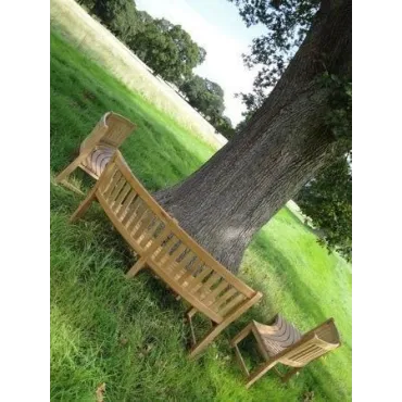 Contour teak bench Certified