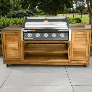 BBQ Cabinet Unit Trolley On Wheels - Bari
