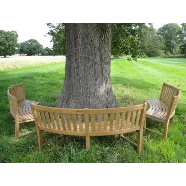 Contour teak bench Certified