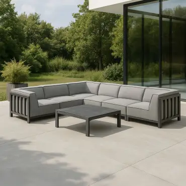 Ibiza Medium Corner Sofa Set Square Coffee Table