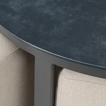 Ibiza Large Corner Sofa Set Round Coffee Table