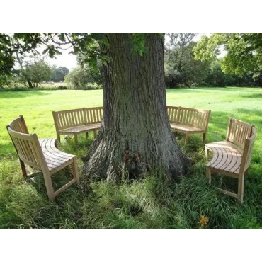 Contour teak bench Certified