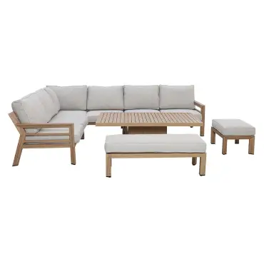 New York Corner Dining Set with Rising Table