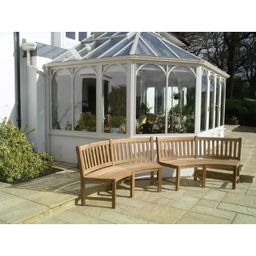 Contour teak bench FSC Certified