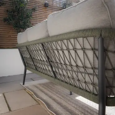 Monaco Rope Weave Large Corner & 2 Armchairs