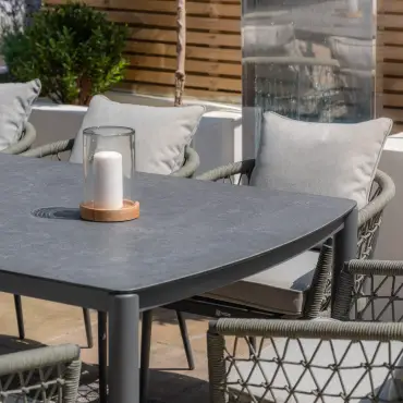 Monaco Rope Weave 8 Seat Rectangular Dining Set