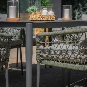 Monaco Rope Weave 8 Seat Rectangular Dining Set