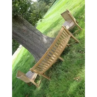 Contour teak bench Certified