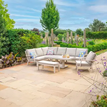 Vogue Corner Sofa Set - Rising Table, Armchair & Bench