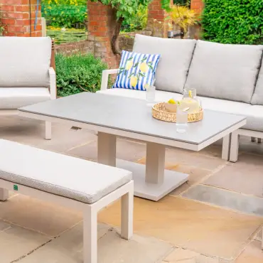 Vogue Corner Sofa Set - Rising Table, Armchair & Bench