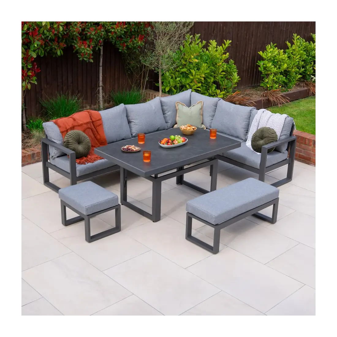 Maxwell L-Shape Corner Lounge Dining & Rising Table