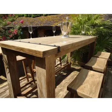 Reclaimed Teak Bar Stool x4