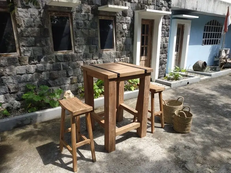 Reclaimed Teak Bar Stool x4