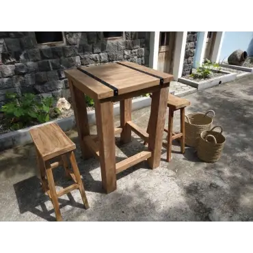 Reclaimed Teak Bar Stool x4