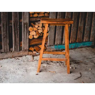Reclaimed Teak Bar Stool x4