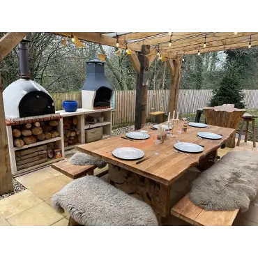 Nature Teak Bench Set 2.4m