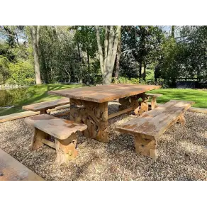 Nature Teak Bench Set 3m