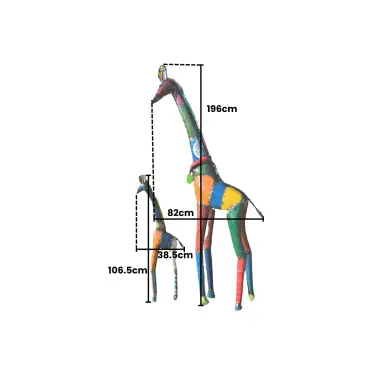 Giraffe Duo Garden Ornament Set