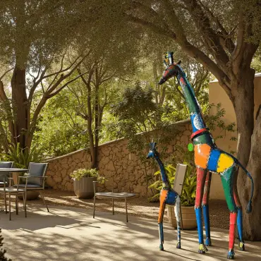 Giraffe Duo Garden Ornament Set