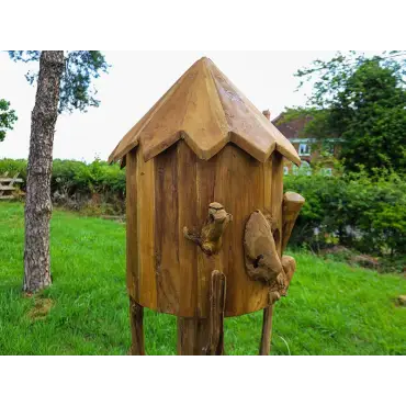 Teak Bird House | Large