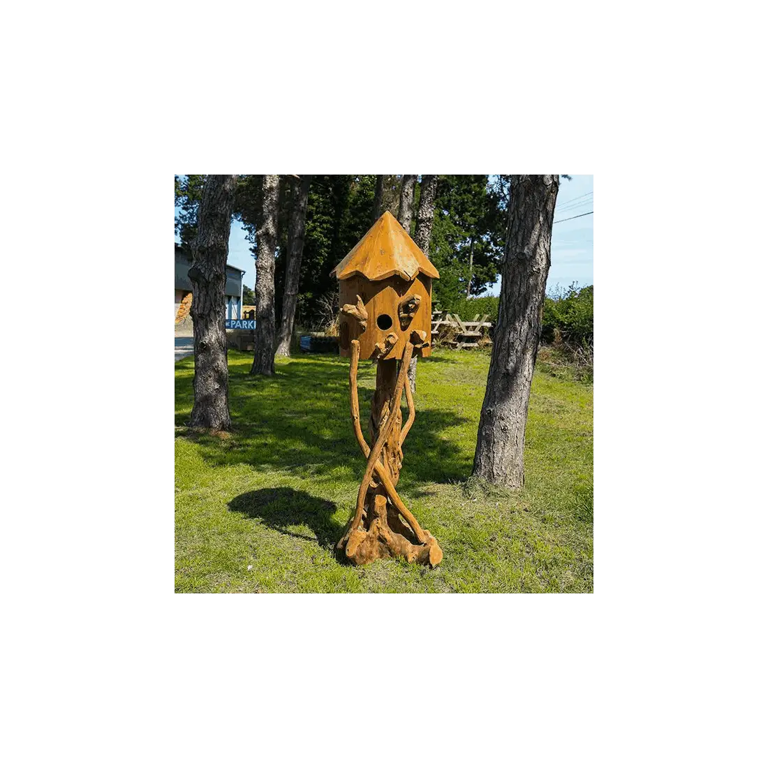 Teak Bird House | Large