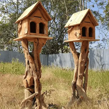 Teak Bird House | Medium