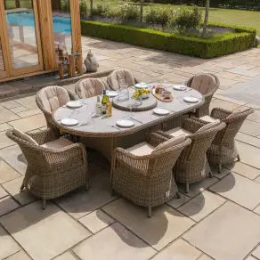 Winchester 8 Seat Oval Dining Set & Heritage Dining Chairs
