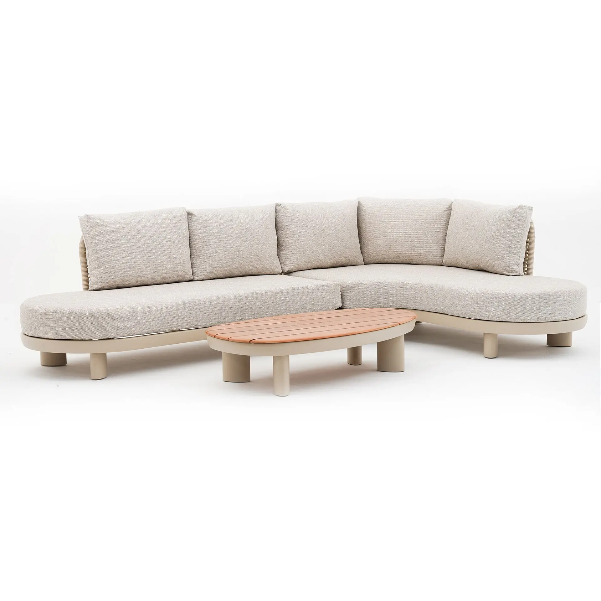 Sicily Rope Curve Corner Sofa Set