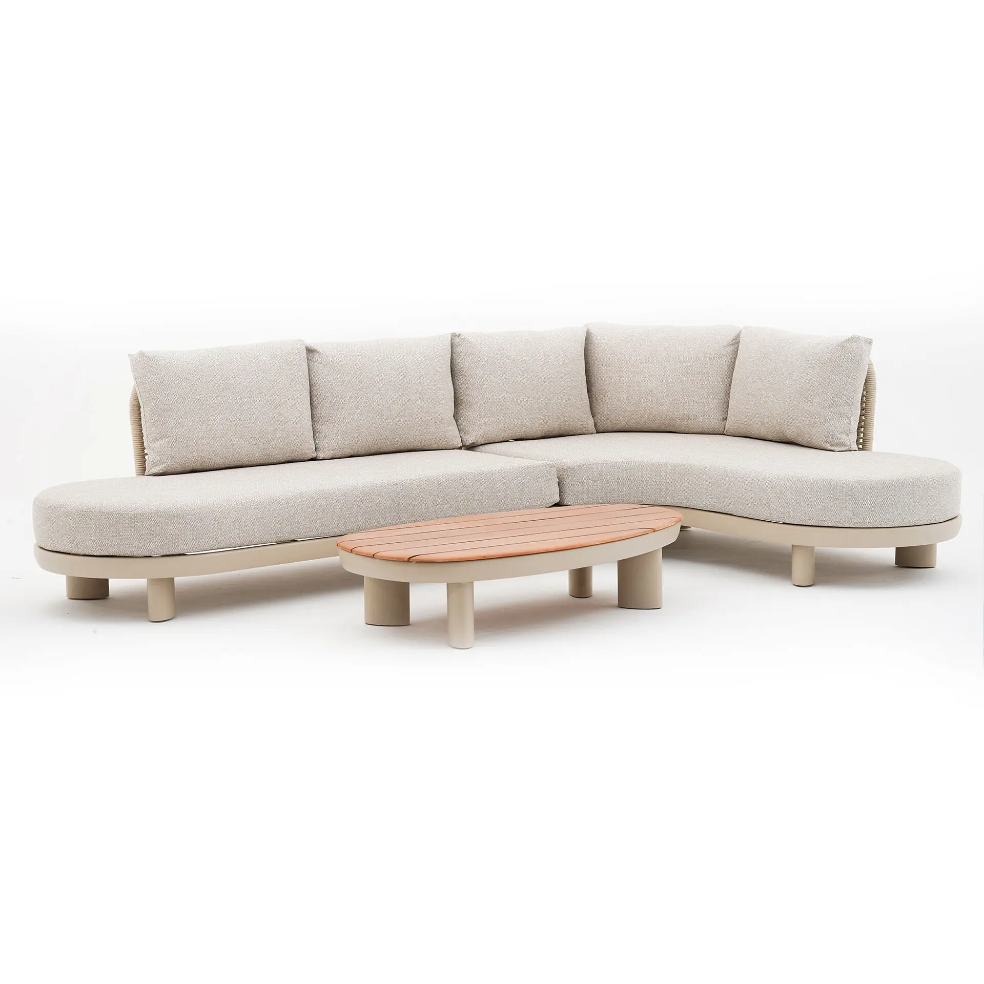 Sicily Rope Curve Corner Sofa Set
