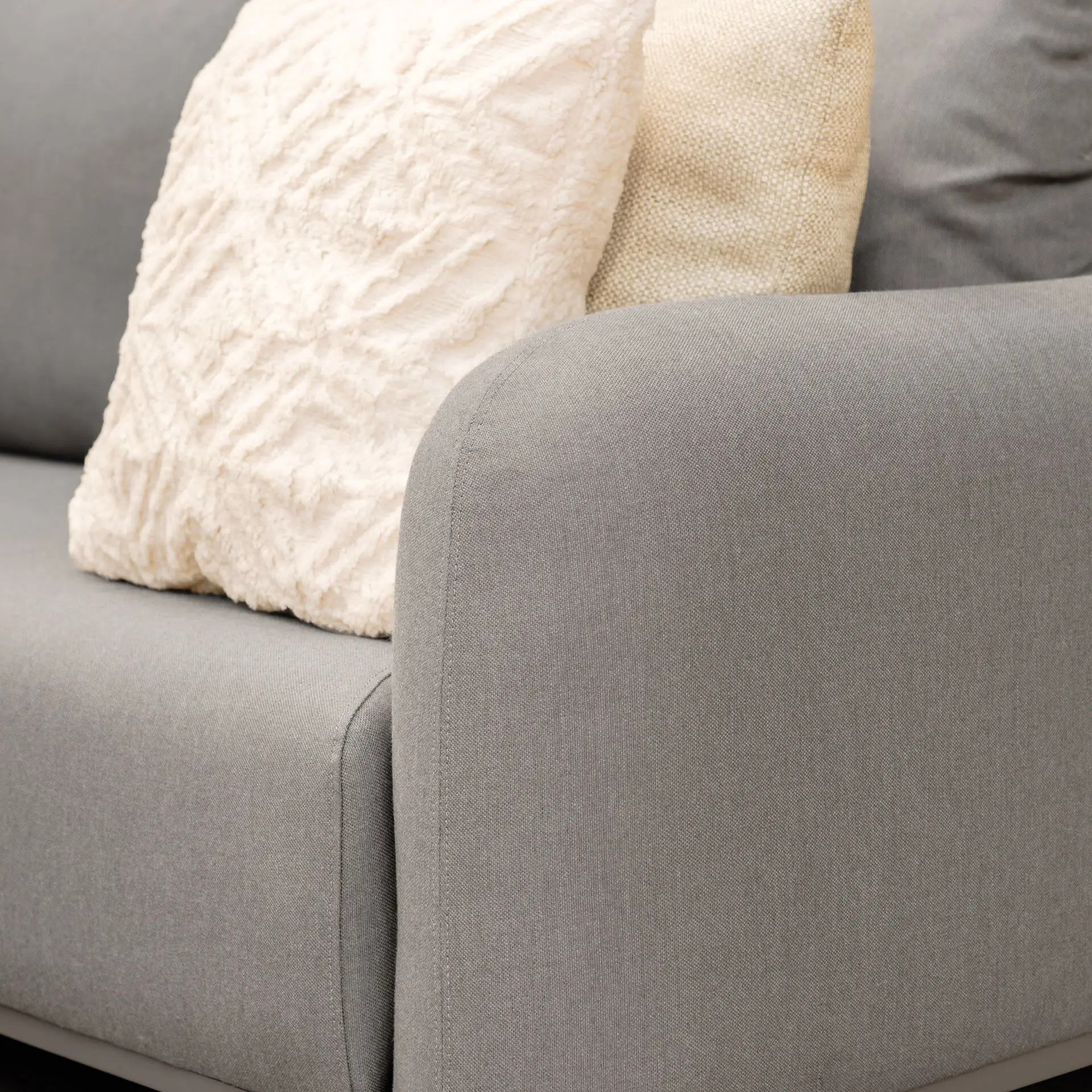 Fabric Sicily Corner Sofa Set & Round Tables