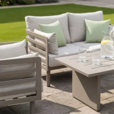 Metro Aluminium 2 Seat Sofa Armchairs Set
