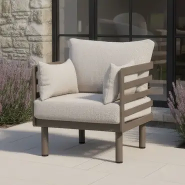 Metro Aluminium 2 Seat Sofa Armchairs Set