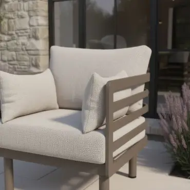 Metro Aluminium 2 Seat Sofa Armchairs Set