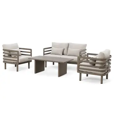 Metro Aluminium 2 Seat Sofa Armchairs Set