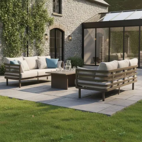 Metro Aluminium 2 X 3 Seat Sofa Set Metro Aluminium 2 X 3 Seat Sofa Set