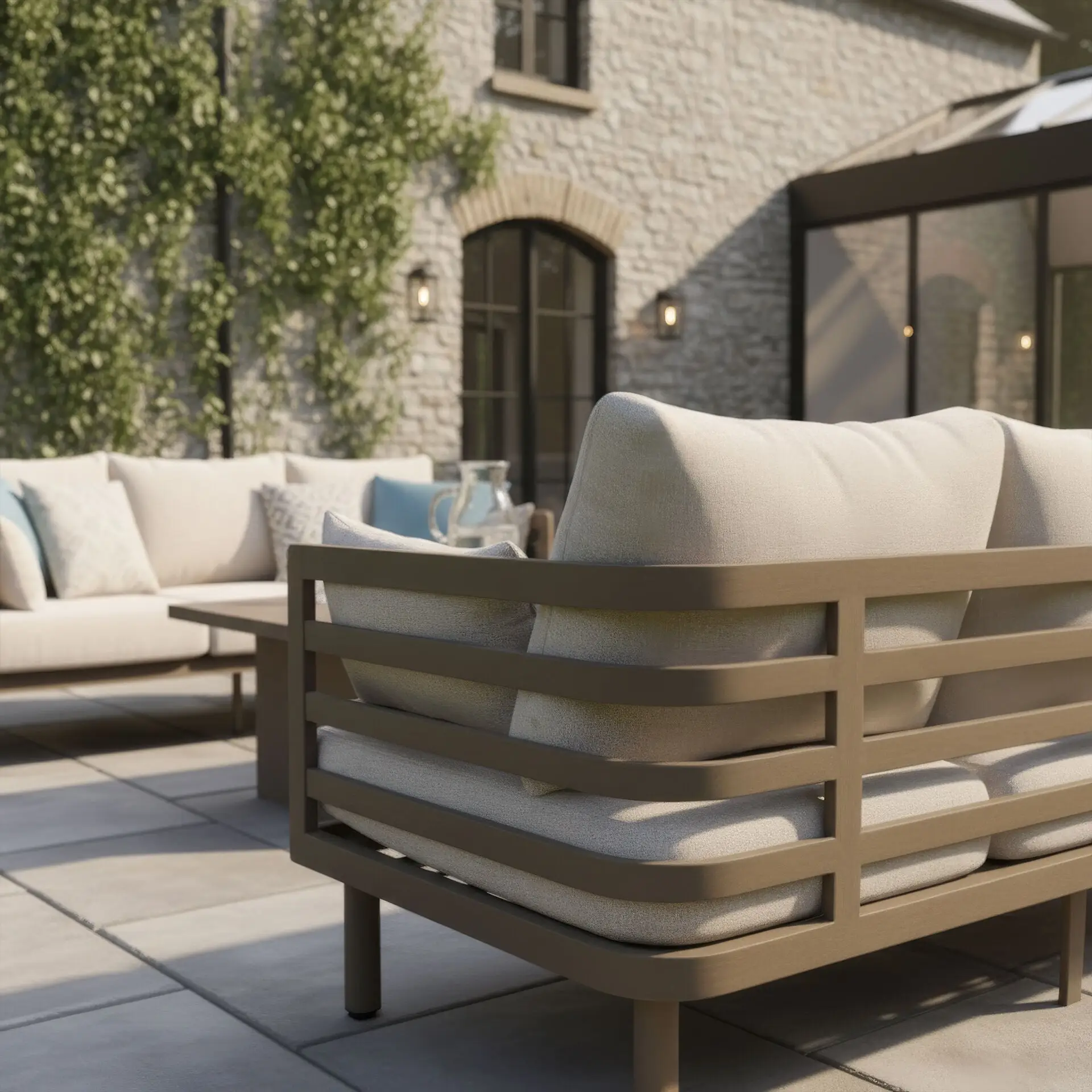 Metro Aluminium 2 X 3 Seat Sofa Set