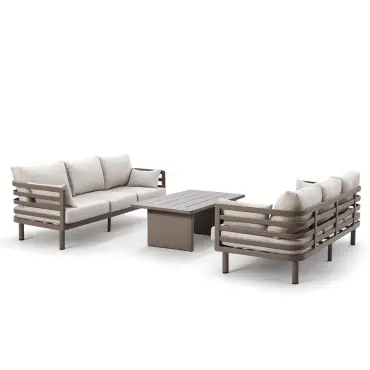 Metro Aluminium 2 X 3 Seat Sofa Set