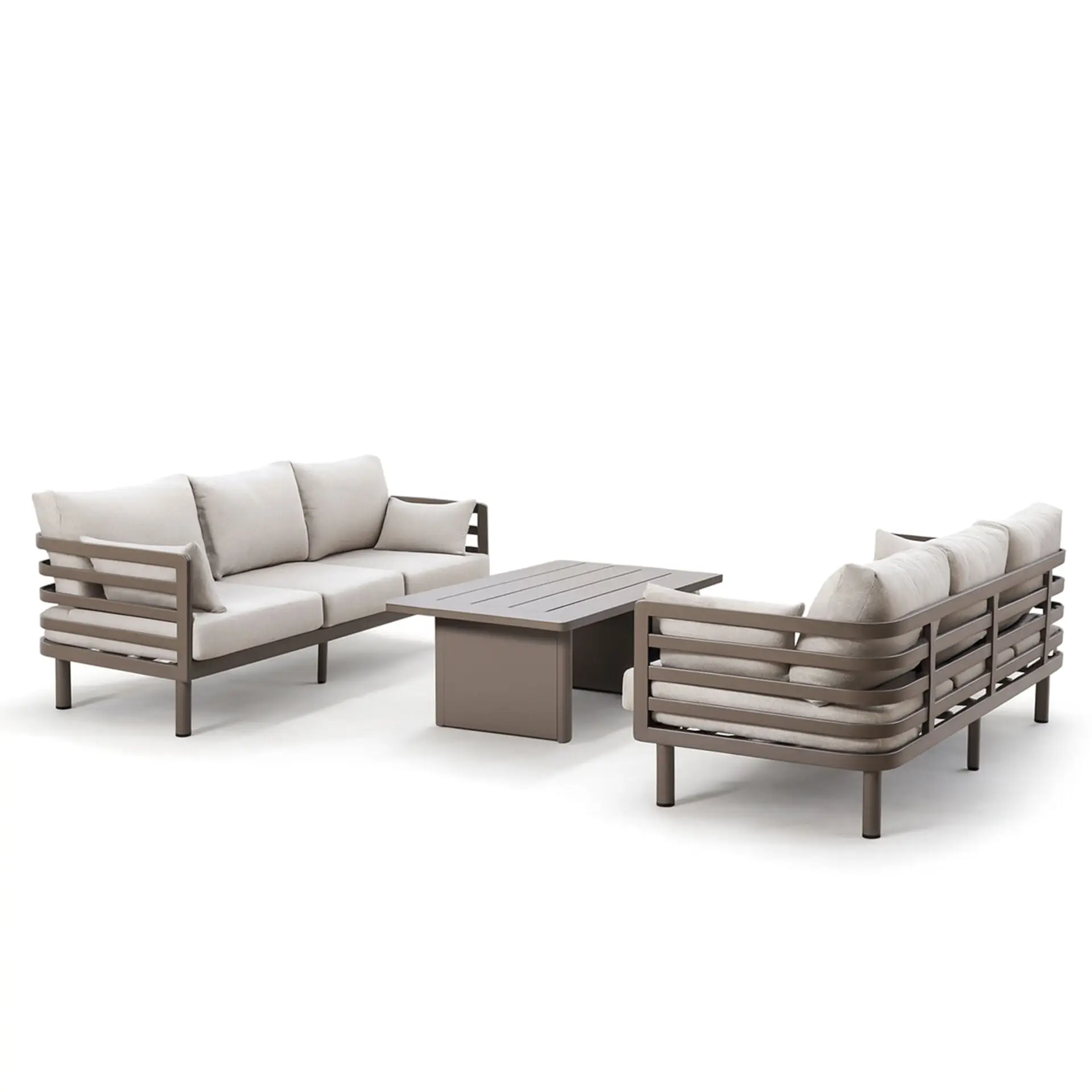 Metro Aluminium 2 X 3 Seat Sofa Set