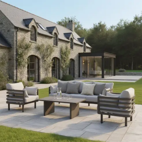 Metro Aluminium 3 Seat Sofa Coffee Table Set Metro Aluminium 3 Seat Sofa Coffee Table Set