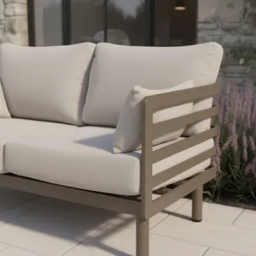 Metro Aluminium 3 Seat Sofa Coffee Table Set